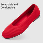 Frank Mully Women's Flats Square Toe Flats Comfortable Slip on Washable Ballet Flats Shoes for Women Dressy Work - Image 4