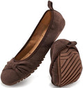 Ecetana Comfortable Ballet Flats for Women: Lightweight Cushioned Foldable Slip-On Work Shoes with Memory Foam - All Day Walking Comfort - Dressy Flats for Office Business by Ecetana