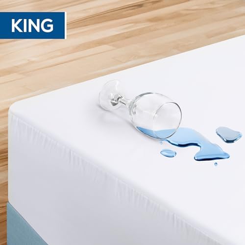 Waterproof Zippered Mattress Protector King Size, 12" Deep Pocket - Image 2