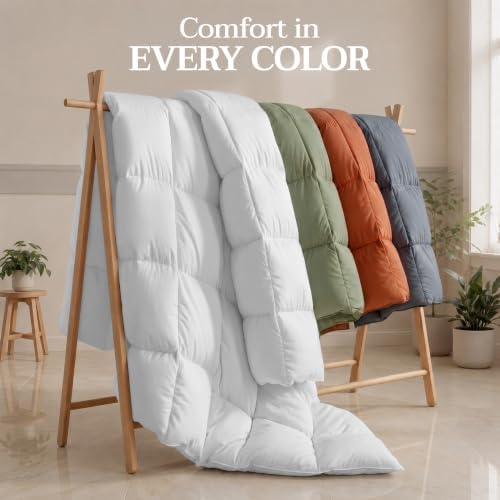 Utopia Bedding Twin Comforter, Duvet Insert, Light Grey, 64 x 88 Inches - Image 4