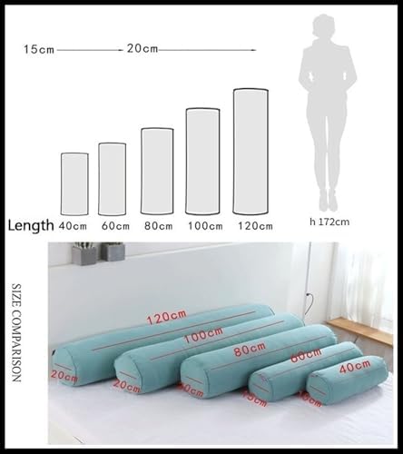 Ergonomic Cervical Neck Roll Pillow, Round Cylinder Bolster Support Pillow, Washable Linen Cover for Side Sleepers Yoga Travel Driving Bed Rest(Hemp,15x60cm6x24in) - Image 3