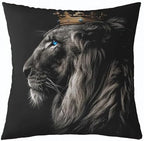 Feelyou Lion Tiger Throw Pillow Covers Soft 20" x 20" - Image 2