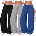 Neer 3 Pack Women's Wide Leg Sweatpants Baggy Pants with Pockets by Neer