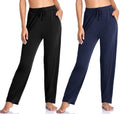 Envlon Women's Yoga Pants with Pockets Comfy Stretch Loose Wide Leg Casual Pants Breathable Running Workout Lounge Pants by Envlon