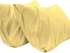 Kamas Egyptian Cotton Sateen Weave Pack of 2 Extra Large Pillowcase to Fit Your Oversized Pancake Large Huge & Gusseted Pillows (Pestal Yellow, Standard Oversize- 21x32) by KAMASHOMECOLLECTION