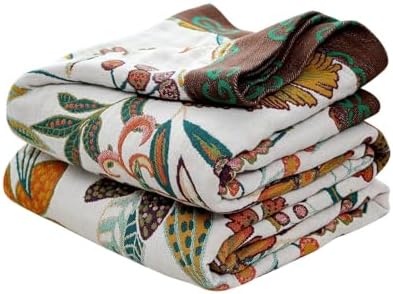 LUTBM Boho Throw Blanket for Bed 60"x80", 100% Cotton Cozy Couch Blankets by LUTBMFindYourFreeSpiritatHome