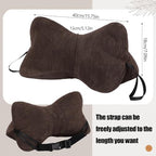 AceOrbit Dog Bone Shaped Travel Neck Pillow with Removable Cover,Brown - Image 2