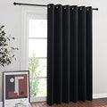 NICETOWN Blackout Curtain for Sliding Door, Patio Door Curtains, Thermal Insulated Wide Drapes/Draperies for Bedroom (Black, 80 by 84 inches) by NICETOWN
