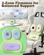Cute Frog Lumbar Support Pillow for Office Chair, Memory Foam Back Cushion - Image 6