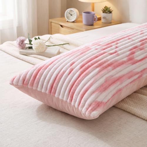 Bedorm 20 x 54 Body Pillow Cover Fluffy Faux Fur Body Pillow Case 1 Pcs, Zipper Closure - Image 6