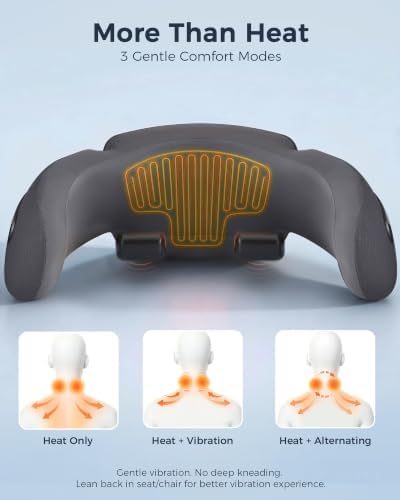 Heated Travel Neck Pillow with Vibrating for Airplane, Sleeping - Image 4