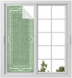 Window Privacy Film Frosted, Olive Green Botanical Static Cling Door Window Covering, Vintage Florals Geometric Minimalist UV Blocking Windows Film for Office, Hotel, Bedroom, 29.5 x 78.7 Inches by Unknown