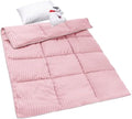 ZPECC Toddler Down Alternative Comforter, 39" x 47", Pink Stripe by ZPECC-ABrandThatHasBeenFocusedOnBeddingFor20Years