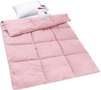 ZPECC Toddler Down Alternative Comforter, 39" x 47", Pink Stripe by ZPECC-ABrandThatHasBeenFocusedOnBeddingFor20Years