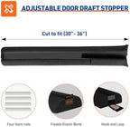 MAGZO Under Door Draft Stopper, 36 Inch Adjustable Door Gap Filler, Black - Image 5