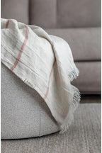 Eden 100% Linen Blanket – Premium European Woven Throw – Extra Large 45x78 in – Multi-Purpose Beach Towel, Sofa Throw, Summer Blanket – Lightweight, Softened, Striped – Made in Europe (Ecru/Brown) - Image 2