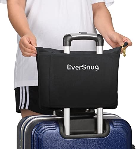 EverSnug Travel Blanket and Pillow Value Pack – Premium Soft & Lightweight | 2 in 1 Compact Blanket for Airplane, Car, Kids and Women | Color Includes Black & Navy Blue - Image 2