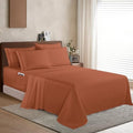 Elegant Comfort 1500 Premium Quality 6-Piece Bed Sheet Set - 18-24 Inch Extra Deep Pocket, Smart Storage Pockets, Wrinkle Free Ultra Soft 6PC Extra Deep Pocket Sheets, Queen, Coral by ELEGANTCOMFORT
