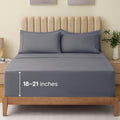 Cal King Size Sheets Set, Extra Deep Pocket Soft & Cooling Bed Sheet, 4PC by LuxClub