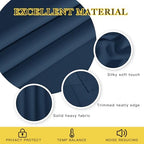 NICETOWN Sliding Door Window Treatment Blackout Patio Door Curtain Panels, Privacy Thermal Drapes for Bedroom Living Room Department with Grommet Top (Moroccan Blue, W66 x L110) - Image 2