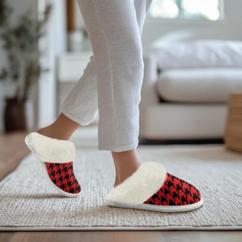 Cotton Slippers With Fluffy Edges House Slippers Non‑Slip Sole - Image 4