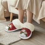 Cotton Slippers With Fluffy Edges House Slippers Non‑Slip Sole - Image 2