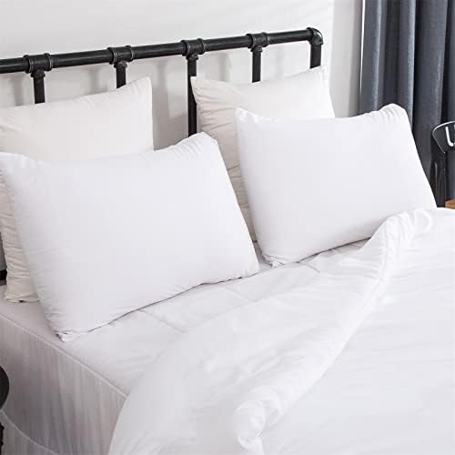 Luxlovery White Comforter Set Queen White Bedding Comforter Set Bed Sets Solid Blanket Quilts Hotel Collection Women Men Soft Breathable Queen Size 3 Piece Comforter - Image 6