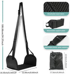 Foot Hammock for Plane Travel 2Pcs Airplane Foot Hammock Airline Rest with Removable Pad Adjustable Strap Menory Foam for Travel(Black Velvet) - Image 3