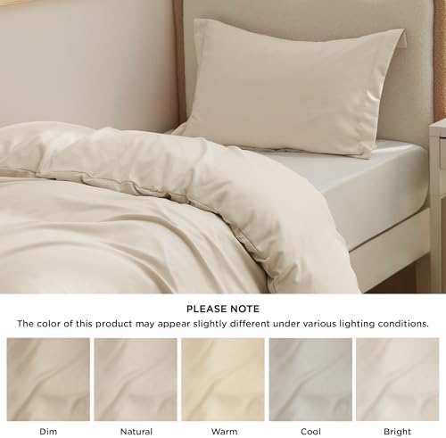 Bedsure Twin/Twin XL Duvet Cover, Double Brushed Bedding Set, Light Beige - Image 5