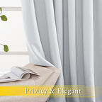 NICETOWN Patio Door Curtain Vertical Blinds, Grommet Top Room Divider Curtain Panel Thermal Insulated for Bedroom/Living Room (Greyish White, W80 by L108, 1 Panel) - Image 4