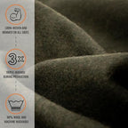 Arcturus Tahoe Wool Bed Blanket | Soft, Breathable Wool Blanket for Year-Round Comfort - Queen Size (90"x 96") | Thick, Washable & Warm (Olive Green) - Image 2