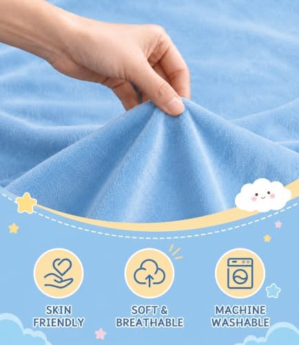 Light Blue Toddler Airplane Bed, Portable Airplane Seat Extender Travel Bed for Kids, Soft Baby Plane Travel Essentials for Flying, Toddlers Long Flight Must Haves Footrest - Image 3