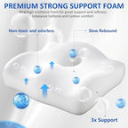 Lumbar Support Pillow for Office Chair,Seat Cushion with Back Support,Office Chair Cushion for Tailbone Pain,Sciatica and Hemorrhoid Relief (Black) - Image 4