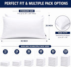 EcoLaire Pillow Covers - Pillowcases Standard Size, Pack of 120 - Cotton Rich T200 Polycotton - Bulk Pillows Cases - 20" x 30" (Fits 20"x 28" Pillows) for Home, Hotels, Hospitals, Rentals,Crafting - Image 3