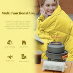 puredown® Soft Feather Down Throw Blanket Lightweight Packable Couch Throw for Indoor and Outdoor Use, 50"X70", Yellow - Image 4