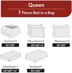 CCoutueChen Red Rose 7 Piece Queen Comforter Set, Black Gold Floral Bedding - Image 4
