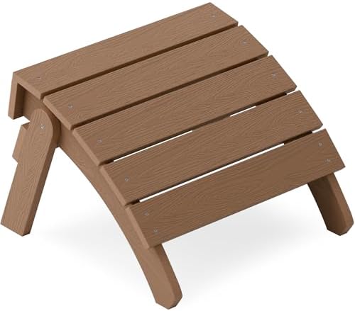 YEFU Folding Adirondack Ottoman Outdoor, Teak by YEFU