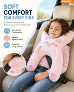 Kids Car Travel Seat Pillow H Shaped Plush Neck Support for Road Trip Naps - Image 2