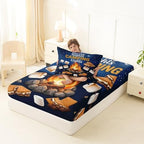 Erosebridal RV Camper Twin Fitted Sheet, Outdoor Camping Themed Bedding Set for Kids Girls Boys, Fun Summer Campsite Bed Sheets, Hiking Camping Lover Gifts Room Decor (No Top Sheet) - Image 2