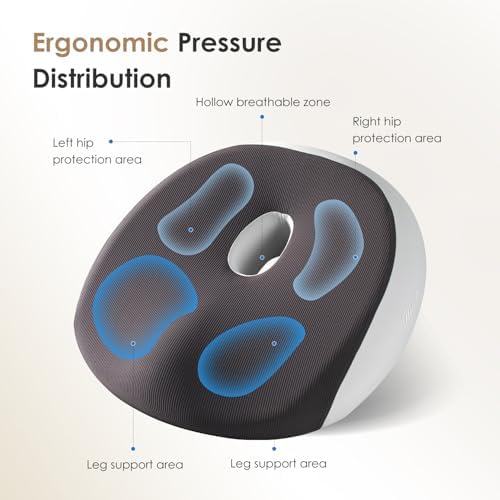 Upgrade Large Car Seat Cushion and Lumbar Support Pillow, Ergonomic Memory Foam Driving Seat Cushion for Back & Sciatica Pain Relief, Non-Slip Washable Seat Cushion for Car, Driver, Office-Gray - Image 6