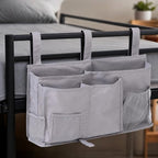 Baoblaze Hanging Storage Organizer with Pockets | Adjustable, Bedside Pocket Organizer, Stable, for Dorm Room, Bedroom, Gray - Image 6