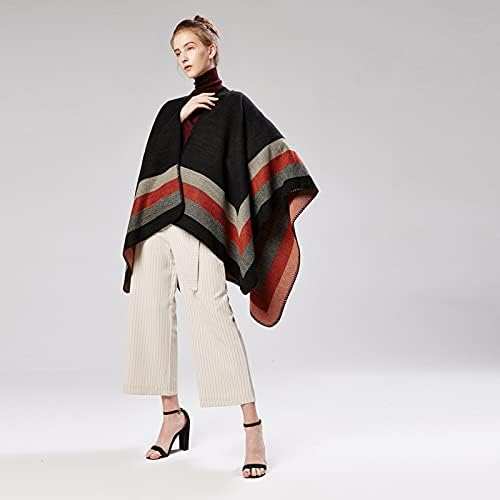 Lacavocor Women's Shawl Wrap Poncho Cape Cardigan Open Front - Image 3