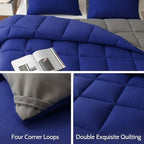 Decroom Lightweight 3 Pieces Comforter Set Cal-King Quilted Duvet Insert - Image 4