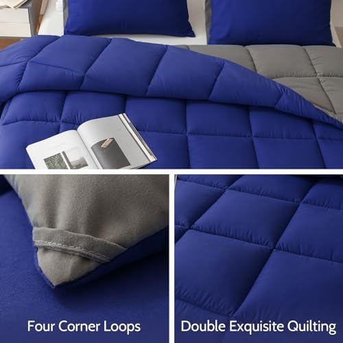 Decroom Lightweight 3 Pieces Comforter Set Queen Quilted Duvet Insert - Image 4