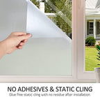 HIDBEA Frosted Glass Window Privacy Film,Static Cling 23.6 in x 9.8 ft - Image 7