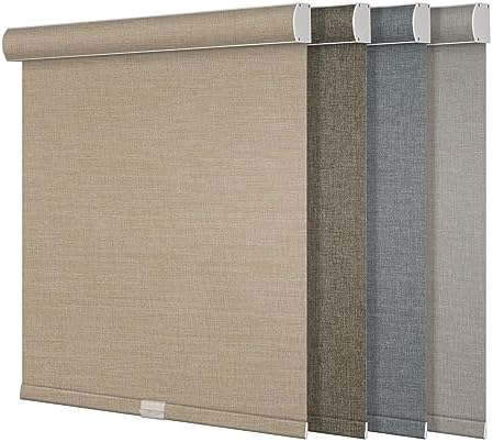 Boolegon Blackout Roller Shades for Windows, Beige, 46.5" W x 56" H by Boolegon
