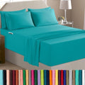 Elegant Comfort Luxury Soft 4-Piece 1500 Premium Hotel Quality Bed Sheet Set with Extra Deep Pockets 18-24 Inch, Wrinkle Free, Storage Pockets, Extra Deep Pocket 4PC Sheets, Twin, Teal by ELEGANTCOMFORT