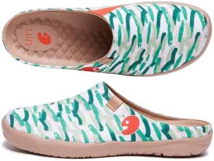 UIN Slipper Woman Travel Art Painted Shoes Wide Toe Casual Home Slip On Mules Malaga - Image 3