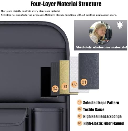 1 Pack - Car Organizer, Back Seat Car Organizer, Back Seat Organizer, Seat Organizer, Car Organizer and Storage Box.(Brown) - Image 6