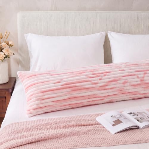 Bedorm 20 x 54 Body Pillow Cover Fluffy Faux Fur Body Pillow Case 1 Pcs, Zipper Closure - Image 4